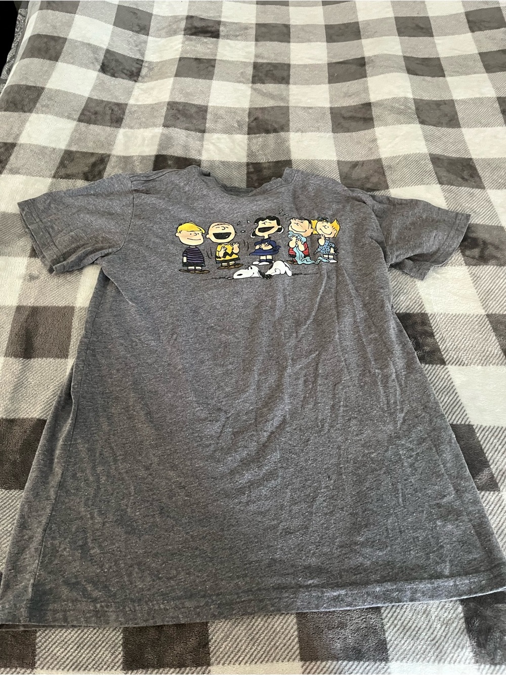 Kids' Gray Peanuts Character T‑Shirt